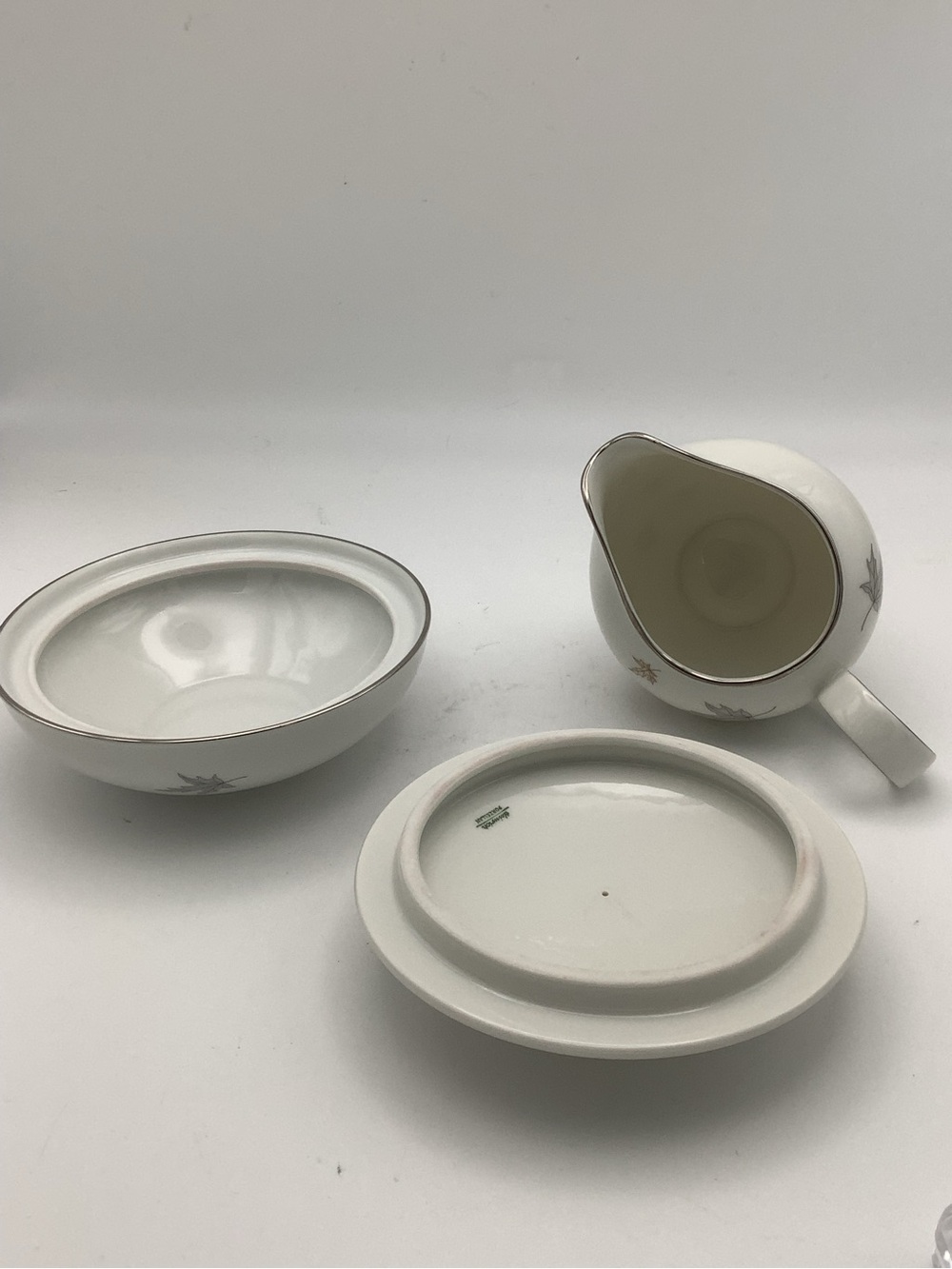 Vintage Heinrich & Co. Allure Bavarian Porcelain Leaf-Accent Serving Set - Picture 12 of 16